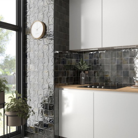 Плитка Equipe HANOI Arco Black Ash 30022 10x10