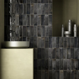 Плитка Equipe HANOI Arco Black Ash 30040 6,5x20