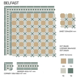 Керамогранит Top Cer BELFAST Stand. (03+13+16+18) 29,4х29,4