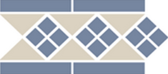 Бордюр Top Cer LISBON with 1 strip (Tr.16, Dots 11, Strips 11) 28х15