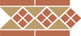 Бордюр Top Cer Border LISBON-1 with 1 strip (Tr.03, Dots 04, Strips 04) 28х15