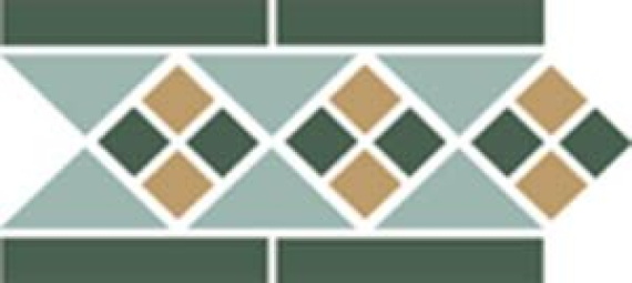 Бордюр Top Cer Border LISBON with 1 strip (Tr.13, Dots 18+03, Strips 18) 28х15