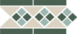Бордюр Top Cer Border LISBON with 1 strip (Tr.16, Dots 13+18, Strips 18) 28х15
