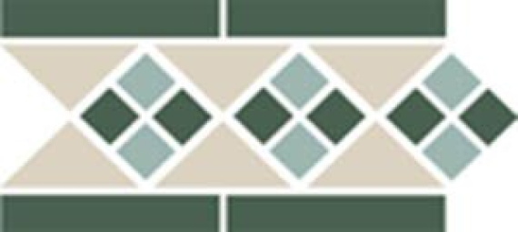 Бордюр Top Cer Border LISBON with 1 strip (Tr.16, Dots 13+18, Strips 18) 28х15