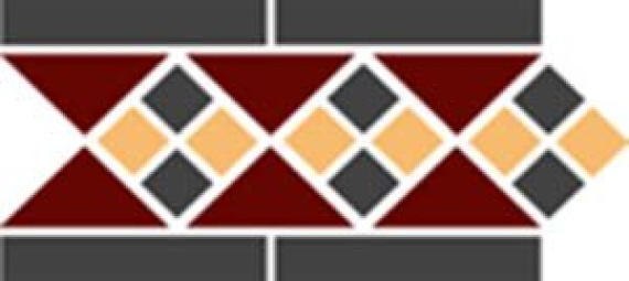 Бордюр Top Cer Border LISBON with 1 strip (Tr.20, Dots 14+21, Strips 14) 28х15