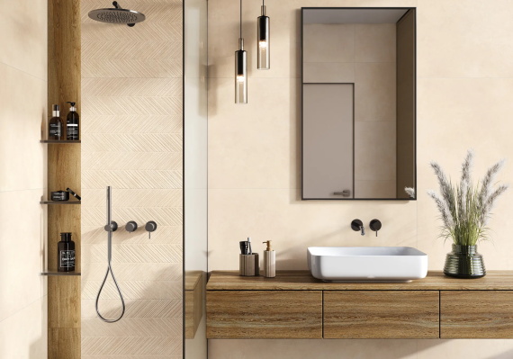 Керамогранит LCM 60120NEV02M Невел Зип кремовый (Nevel Crema Zip) матовый карвинг 60x120