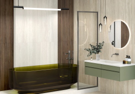 Керамогранит LCM 60120TVW01M Травертин Ворлд айвори (Travertine World Ivory) матовый карвинг 60x120
