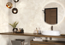 Керамогранит LCM 60120VTO11S Венто бежевый (Vento Beige) сатинированный 60x120