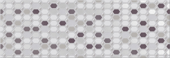 Керамическая плитка ELETTO Malwiya 700х242 декор Grey Geometria ректификат 586942001