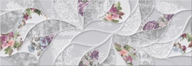 Керамическая плитка ELETTO Malwiya 700х242 Grey Floris ректификат 506961101