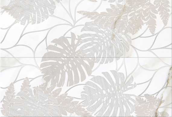 Керамическая плитка ELETTO Calacatta 700х484 панно Fern ректификат