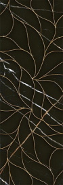 Керамическая плитка ELETTO Black & Gold 700x242 декор Struttura ректификат