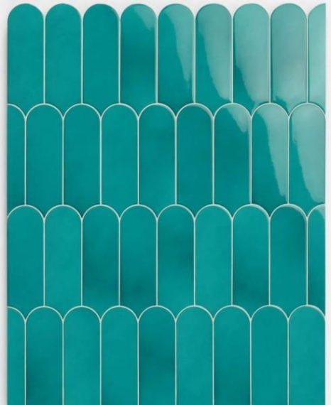 Плитка Natucer Fan Mix Turchese 7.2x19.5