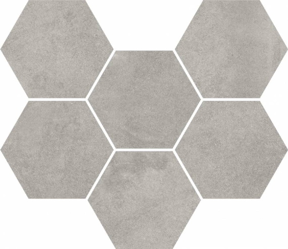 Мозаика ColiseumGres Expo Grey Mosaico Hexagon 620110000173 25x29