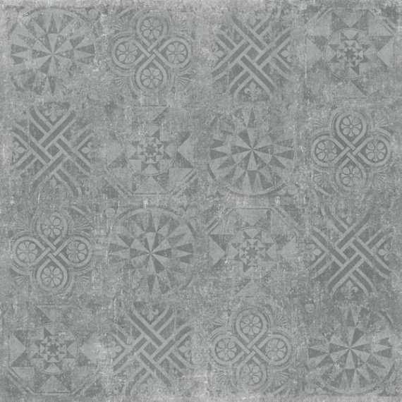 Керамогранит Idalgo Granite Stone Cement Темно-Серый SR Декор 59.9x59.9