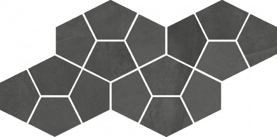 Мозаика 620110000185 Italon Continuum Petrol Mosaico Prism 20.5x41.3