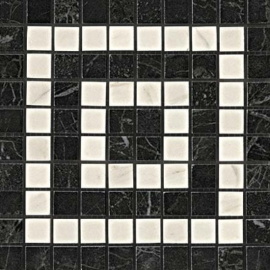 Мозаика Atlas Concorde Italy ADRI Marvel Noir/Cremo Angolo Mosaico 18.5x18.5