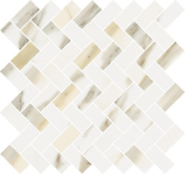 Italon 620110000212 Stellaris Calacatta Gold Mosaico Cross 31.5x29.7