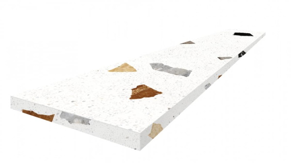 Coliseumgres 620070002373 Palladio Уайт Ступень Угловая Левая 33x120