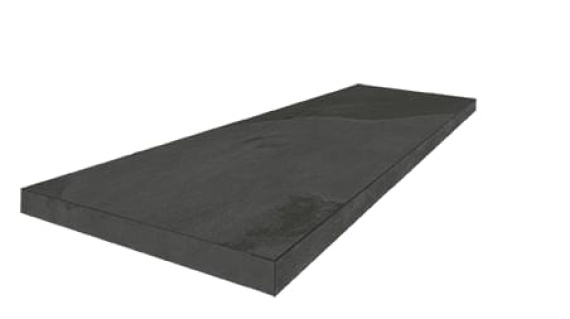 Coliseumgres Ardesia 620070002383 Блэк Ступень Угловая Левая 33x120