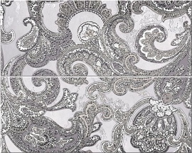 Плитка Sfumato Grey Paisley панно 50.5x40.2