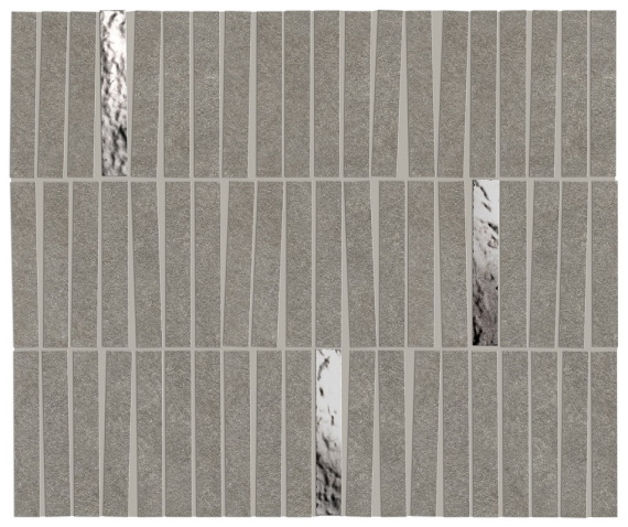 Керамогранит Boost Mineral Smoke Mosaico Domino Lux 35x29,2 AIHJ
