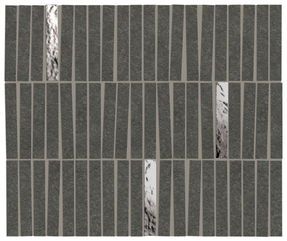 Керамогранит Boost Mineral Tarmac Mosaico Domino Lux 35x29,2 AIHK