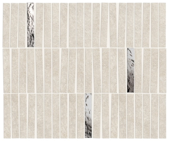 Керамогранит Boost Mineral White Mosaico Domino Lux  35x29,2 AIHG