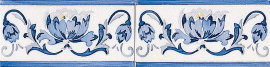 Плитка MODERNISTA Cenefa Benidoleig PB Azul C/C B 7,5x15