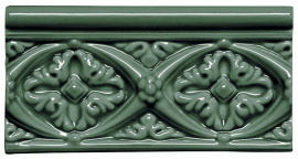 Плитка MODERNISTA Relieve Bizantino C/C Verde Oscuro 7,5x15