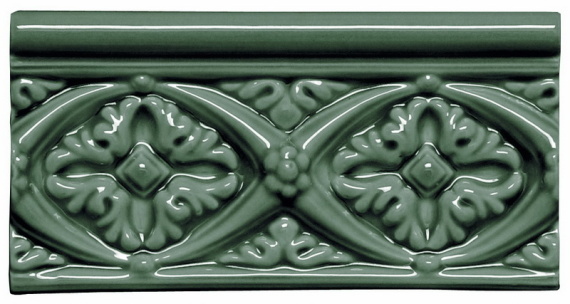 Плитка MODERNISTA Relieve Bizantino C/C Verde Oscuro 7,5x15