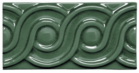 Плитка MODERNISTA Relieve Clasico C/C Verde Oscuro 7,5x15