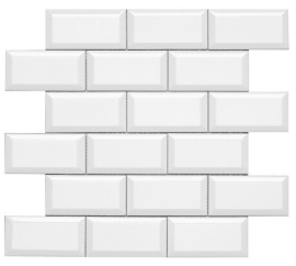 Декор Biselado PB C/C Blanco (5х10) Enmallado 30,5x30,9