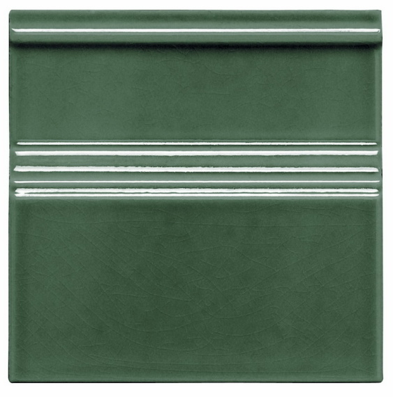 Плинтус Rodapie Clasico C/C Verde Oscuro 15x15