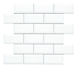Плитка NERI Biselado PB Blanco Z (5х10) Enmallado 30,5x30,9