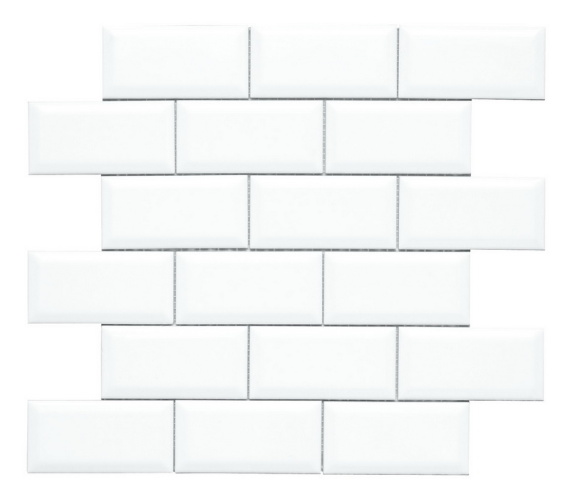 Плитка NERI Biselado PB Blanco Z (5х10) Enmallado 30,5x30,9