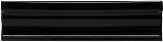 Плитка NERI Cornisa Clasica Negro 3,5x15
