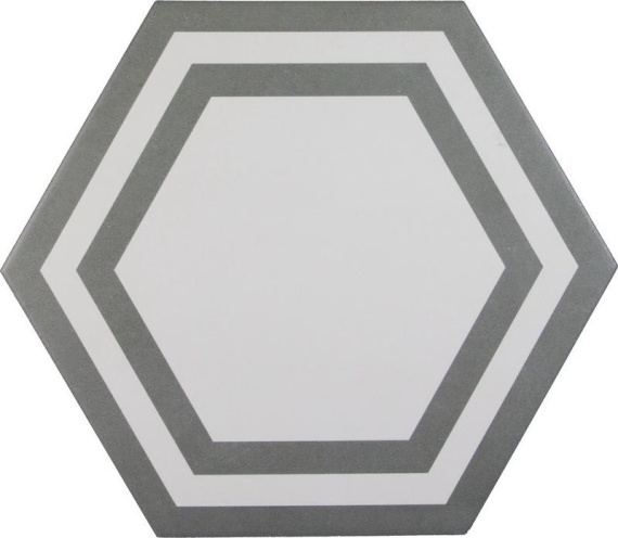 Плитка PAVIMENTO Hexagono Deco Dark Gray 20x23