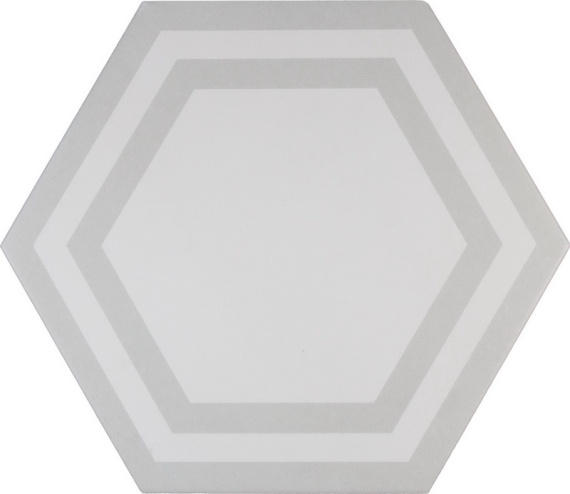 Плитка PAVIMENTO Hexagono Deco Light Gray 20x23