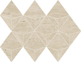 Керамогранит MARVEL TRAVERTINE Pearl Mosaico Origami AF9L 28x41,2