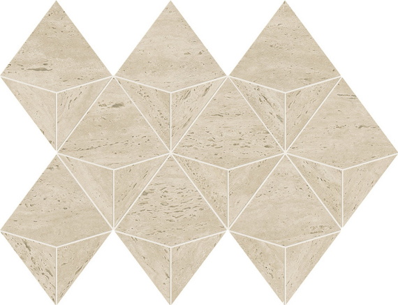 Керамогранит MARVEL TRAVERTINE Pearl Mosaico Origami AF9L 28x41,2