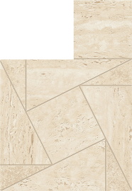 Керамогранит MARVEL TRAVERTINE Sand Mosaico Tessellation AF9H 22x26