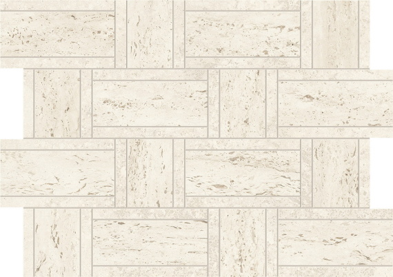 White Mosaico Basketweave AF9M 35x46,8