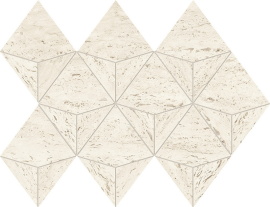 Керамогранит MARVEL TRAVERTINE White Mosaico Origami AF9J 28x41,2