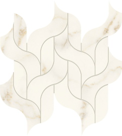 MARVEL X Calacatta Apuano Mosaico Waterfall Lappato AF8R 30,5x27,7
