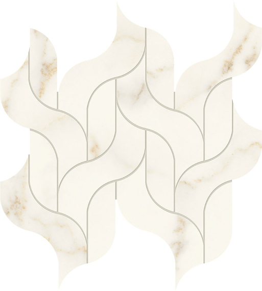 MARVEL X Calacatta Apuano Mosaico Waterfall Lappato AF8R 30,5x27,7
