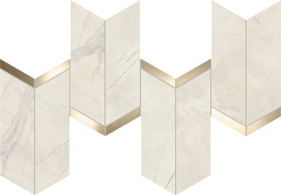 MARVEL X Calacatta Perla Mosaico Chevron Lappato AF8Y 46,3x19,2