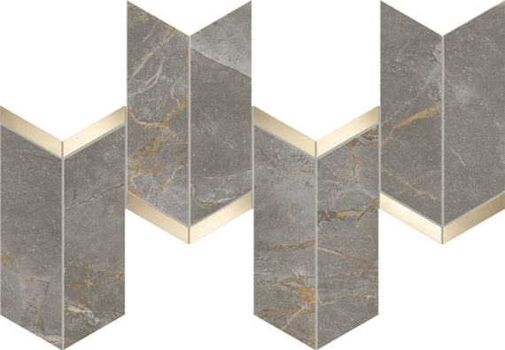 MARVEL X Fior di Bosco Mosaico Chevron Lappato AF9A 46,3x19,2