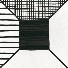Плитка Equipe CAPRICE DECO Block B&W 22122 20x20