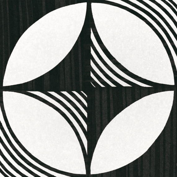 Плитка Equipe CAPRICE DECO Compass B&W 22123 20x20